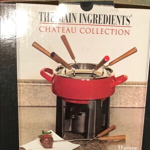 Red Fondue Set